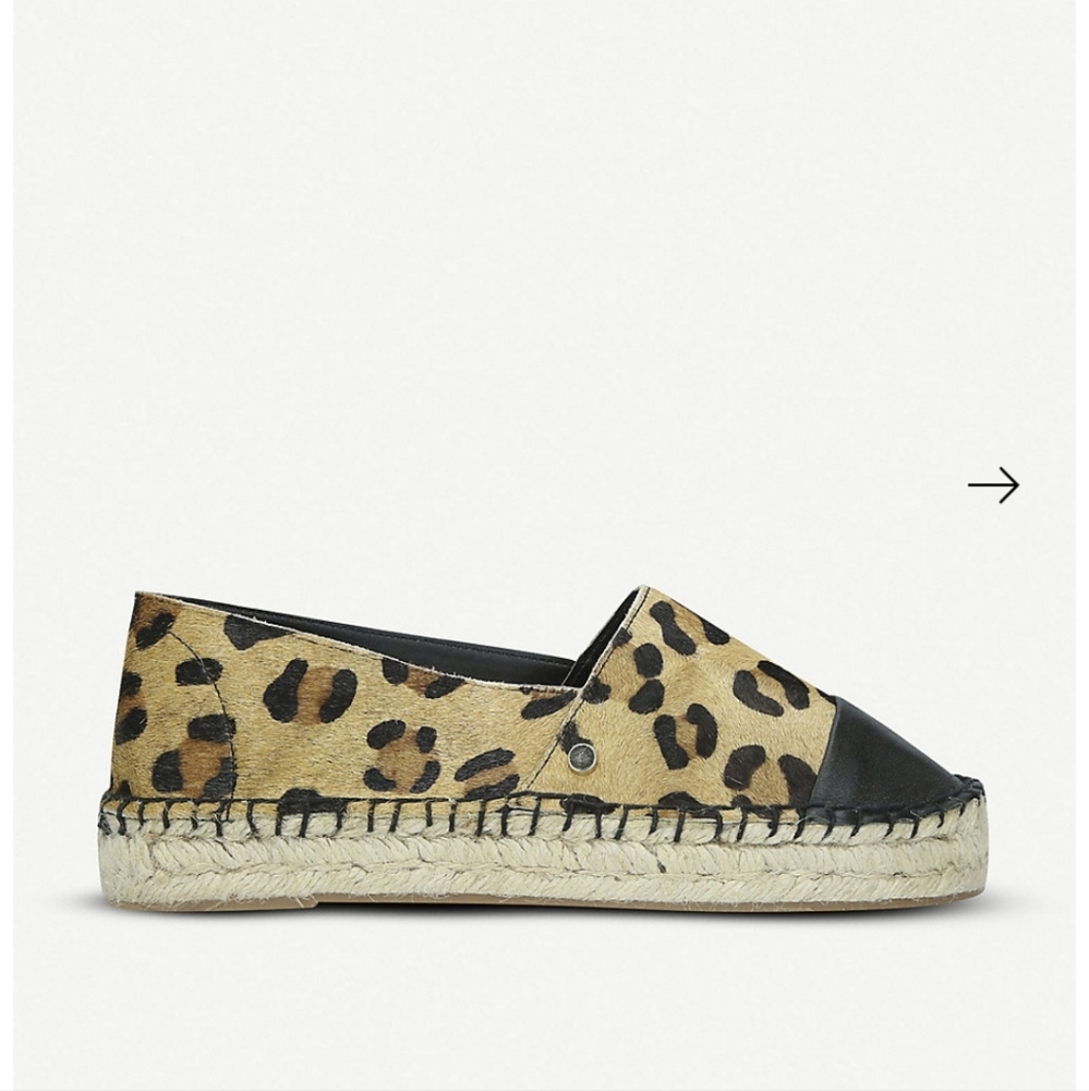 Kurt Geiger Destiny leopard-print espadrilles size 37
